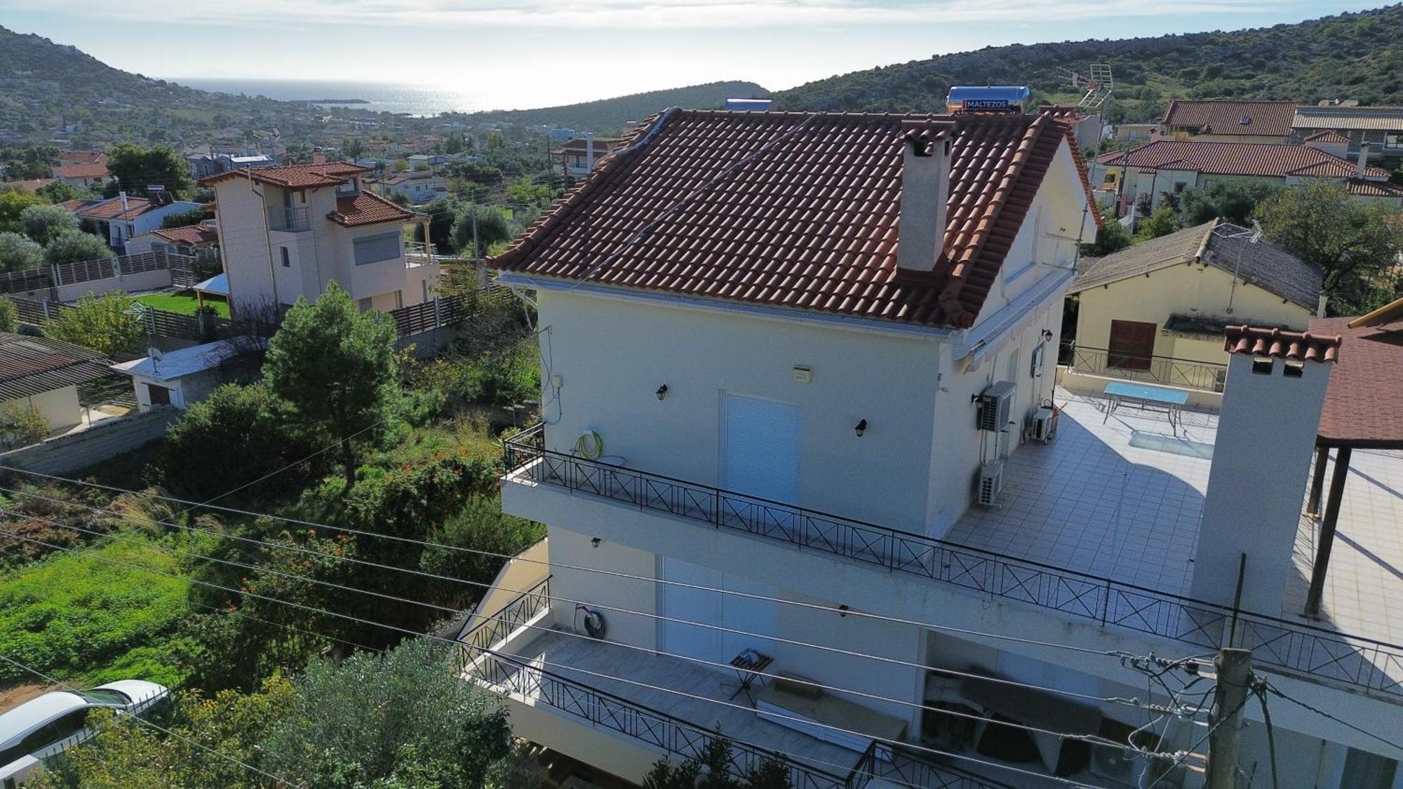 Apartamento Beautiful Maisonette With A View To The Mountains And The Sea Agia Marina  Exterior foto